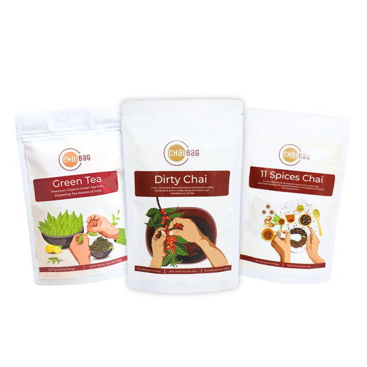 Dirty Chai, 11 Spices & Green Tea Combo - ChaiBag